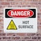 Signmission Hot Surface Sign, 10 in H x 14 in W, Plastic, Hot Surface OS-2PACK-DS-P-1014-L-2407 - alternate 8